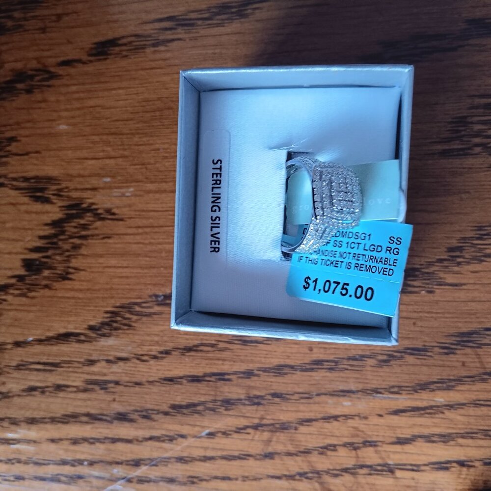 *PD* New Belk & Co.1 ct. t.w. Lab Grown Diamond Ring in Sterling Silver, size 7 - Picture 8 of 8